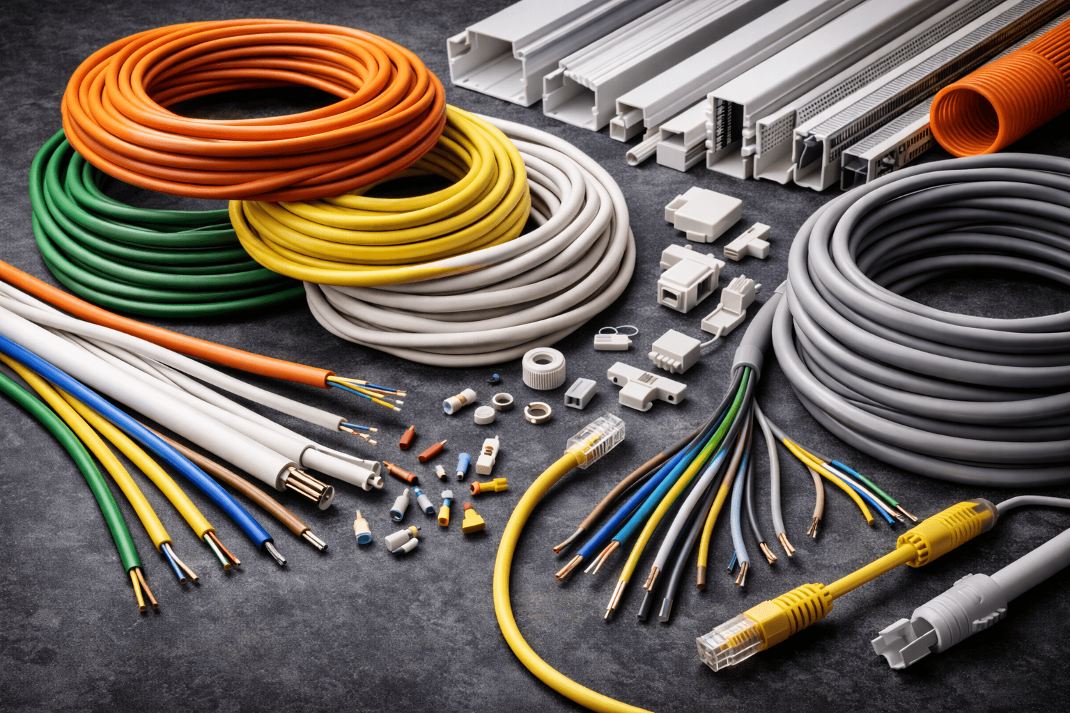 Kábelek, vezetékek, kábelcsatornák